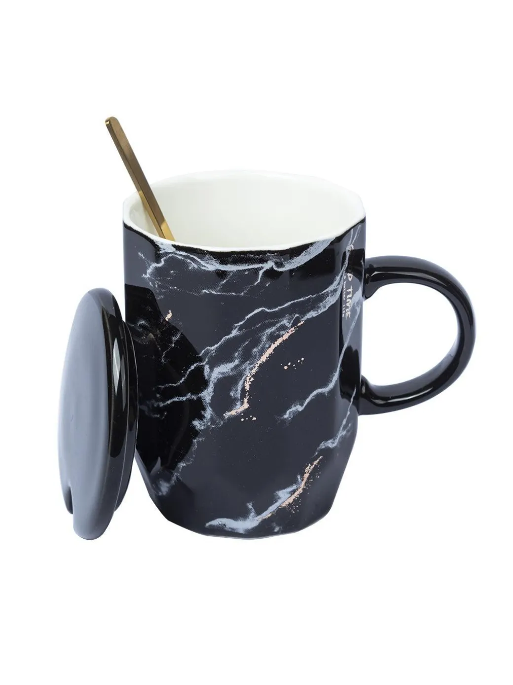 Marble Ceramic Mugs With Lid (350 mL)