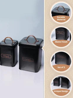 Market99 Black Chai + Chini Jar Set