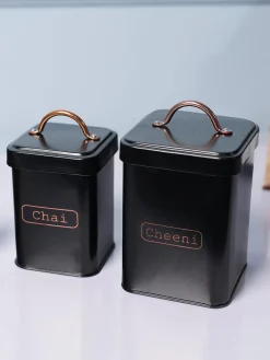 Market99 Black Chai + Chini Jar Set
