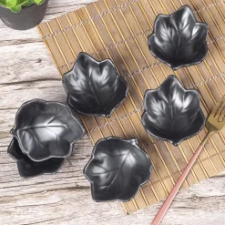 MARKET99 Black Melamine Chutney Bowls, Each 30mL, Set Of 6 Pcs