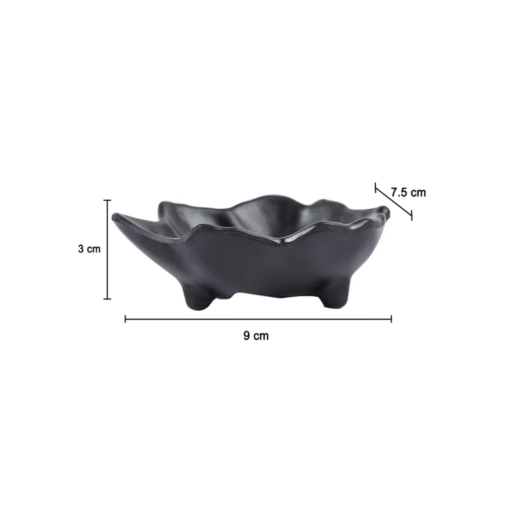 MARKET99 Black Melamine Chutney Bowls, Each 30mL, Set Of 6 Pcs