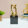 MARKET99 Ceramic Abstract Posture Figurine Decor Object in Black & Golden