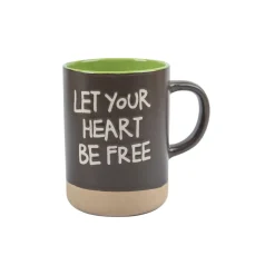 Market99 Ceramic Coffee Mug "LET YOUR HEART BE FREE " - 360 mL