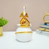 MARKET99 Ceramic Decor Object Abstract Posture Figurine in White & Golden