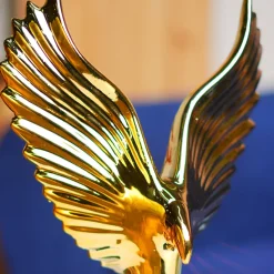 MARKET99 Ceramic Decor Object Sculpture Eagle or Phoeni x  in Black & Golden