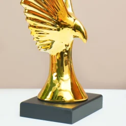 MARKET99 Ceramic Decor Object Sculpture Eagle or Phoeni x  in Black & Golden