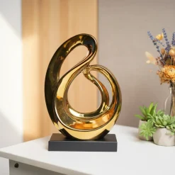 MARKET99 Ceramic 'Looping Shape Sculpture' Decor Object