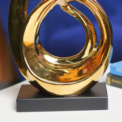 MARKET99 Ceramic 'Looping Shape Sculpture' Decor Object