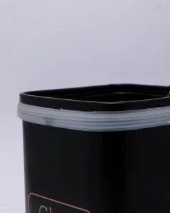 Market99 Chai Jar, Kitchen Decorative, Countertop Metal Storage Jar, Black, Mild Steel | (1 Litre)