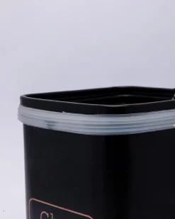 Market99 Chai Jar, Kitchen Decorative, Countertop Metal Storage Jar, Black, Mild Steel | (1 Litre)