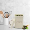 Market99 Chai Jar, Kitchen Decorative, Countertop Metal Storage Jar, Ivory, Mild Steel