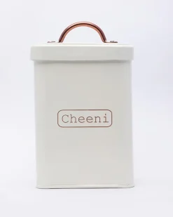 Market99 Cheeni Jar, Kitchen Decorative, Countertop Metal Storage Jar, Ivory, Mild Steel | (1.9 Litre)