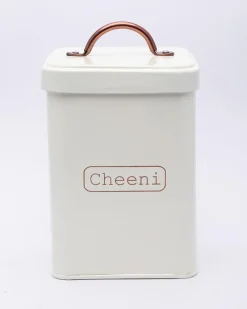 Market99 Cheeni Jar, Kitchen Decorative, Countertop Metal Storage Jar, Ivory, Mild Steel | (1.9 Litre)