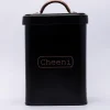 Market99 Cheeni Jar, Kitchen Decorative, Countertop Metal Storage Jar, Black, Mild Steel | (1.9 Litre)