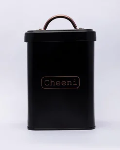 Market99 Cheeni Jar, Kitchen Decorative, Countertop Metal Storage Jar, Black, Mild Steel | (1.9 Litre)