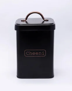 Market99 Cheeni Jar, Kitchen Decorative, Countertop Metal Storage Jar, Black, Mild Steel | (1.9 Litre)