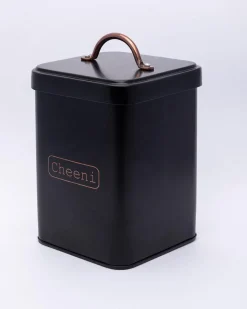 Market99 Cheeni Jar, Kitchen Decorative, Countertop Metal Storage Jar, Black, Mild Steel | (1.9 Litre)