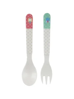 Market99 Children'S Pastel Dinner Set 1 Plate, 1 Bowl, 1 Tumbler, 1 Fork & 1 Spoon