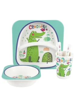 Market99 Children'S Pastel Dinner Set 1 Plate, 1 Bowl, 1 Tumbler, 1 Fork & 1 Spoon