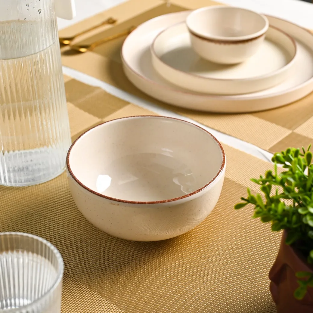 Market99 Chochip Cream Melamine Dinner Set Of 12