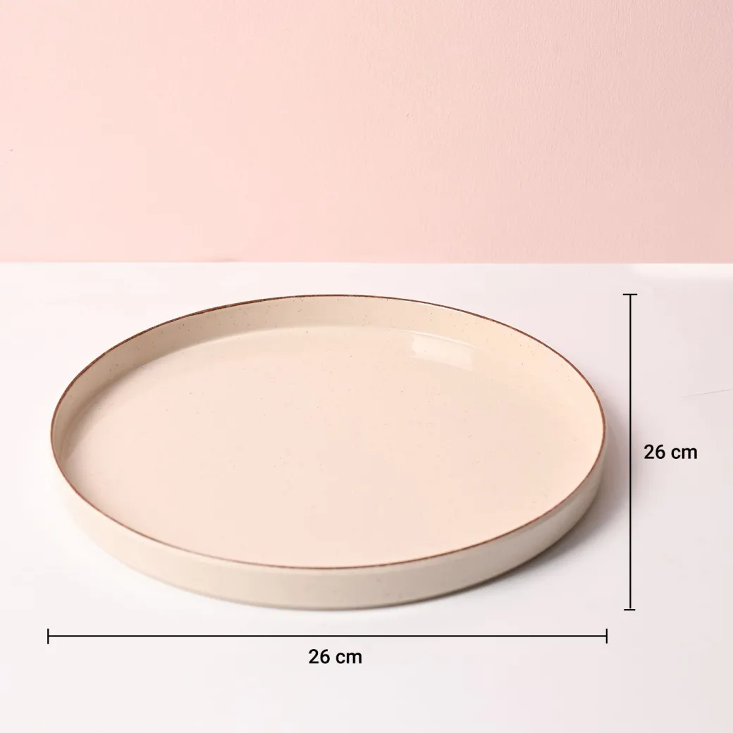 Market99 Chochip Cream Melamine Dinner Set Of 12