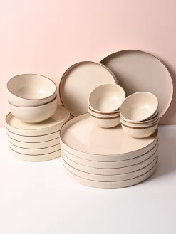 Market99 Chochip Cream Plato Dinner Set - 20 Pcs