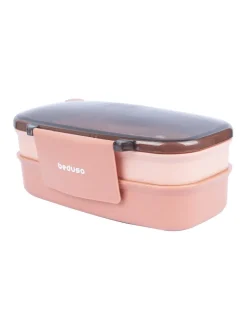 Market99 Double Layer Lunch Box (1200 mL), Dual Tone, Dark Blue, Plastic