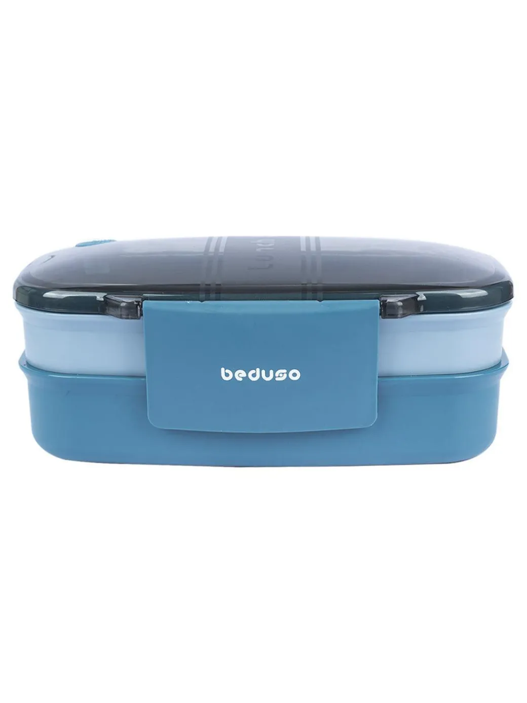 Market99 Double Layer Lunch Box (1200 mL), Dual Tone, Dark Blue, Plastic