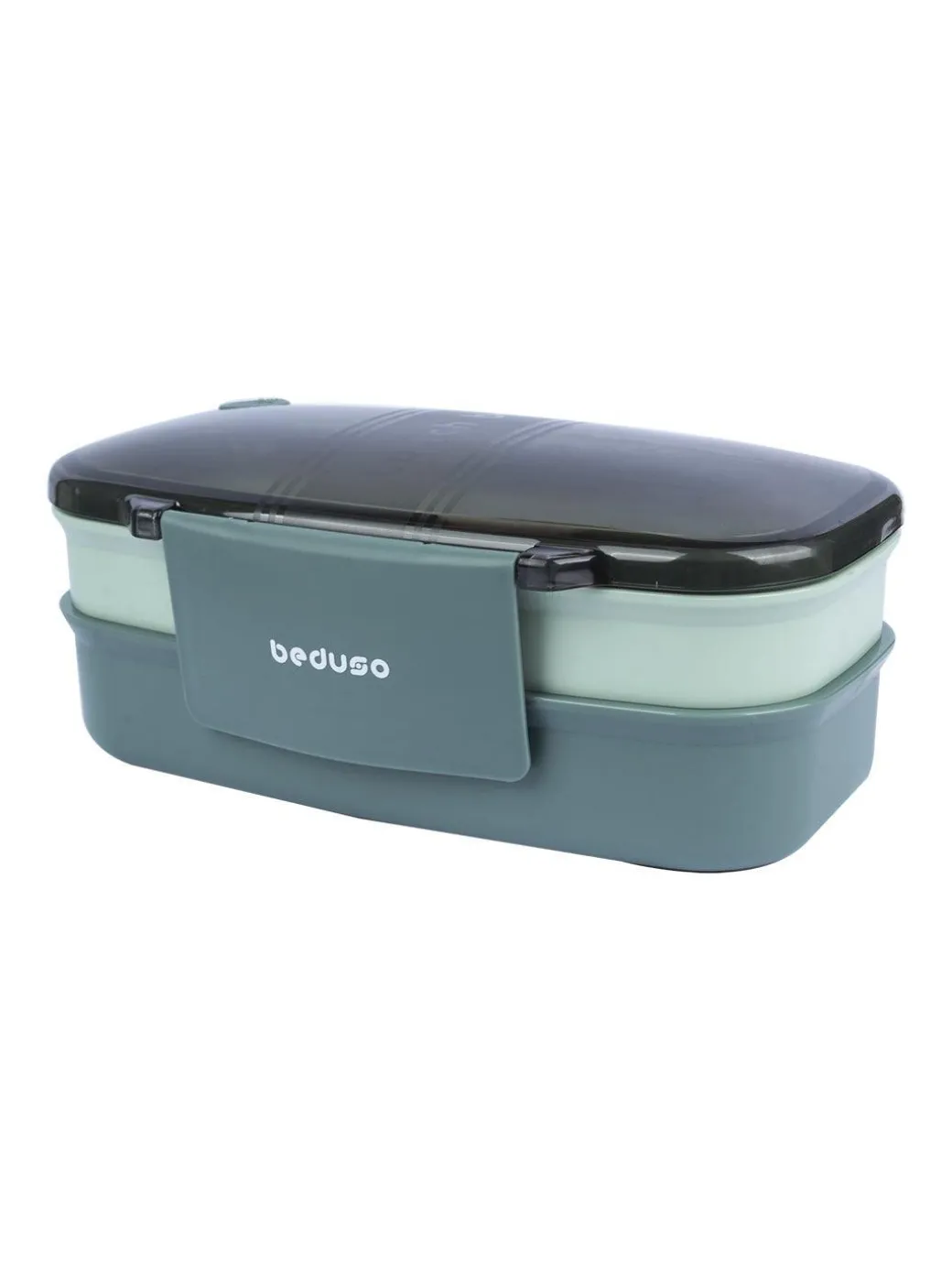 Market99 Double Layer Lunch Box (1200 mL), Dual Tone, Dark Blue, Plastic