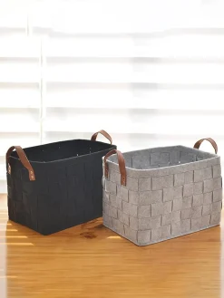 Market99 Felt Fabric Storage Basket Organizer Boxes (25 Litre) - 41X28X22Cm