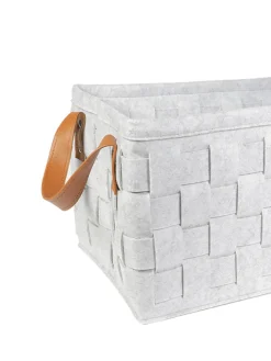 Market99 Felt Fabric Storage Basket Organizer Boxes (25 Litre) - 41X28X22Cm