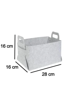 Market99 Felt Storage Basket Organiser - 28 X 16 X 16Cm