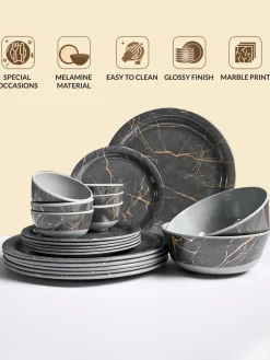MARKET99 Grey Static Dinner Set