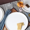Market99 Hammered Melamine Tableware White Glossy Finish Quarter Plates for Dining Table (Set Of 6, White)