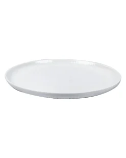 Market99 Hammered Melamine Tableware White Glossy Finish Quarter Plates for Dining Table (Set Of 6, White)