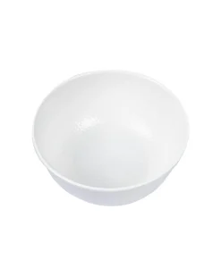 Market99 Hammered Melamine Tableware White Glossy Finish Serving Bowls for Dining Table (Set Of 2, 1300 mL )