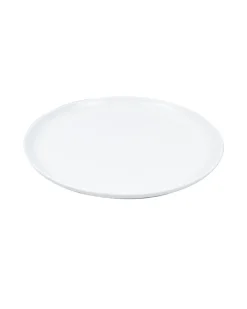 Market99 Hammered Melamine Tableware White Glossy Finish Full Plates for Dining Table (Set Of 6, White)