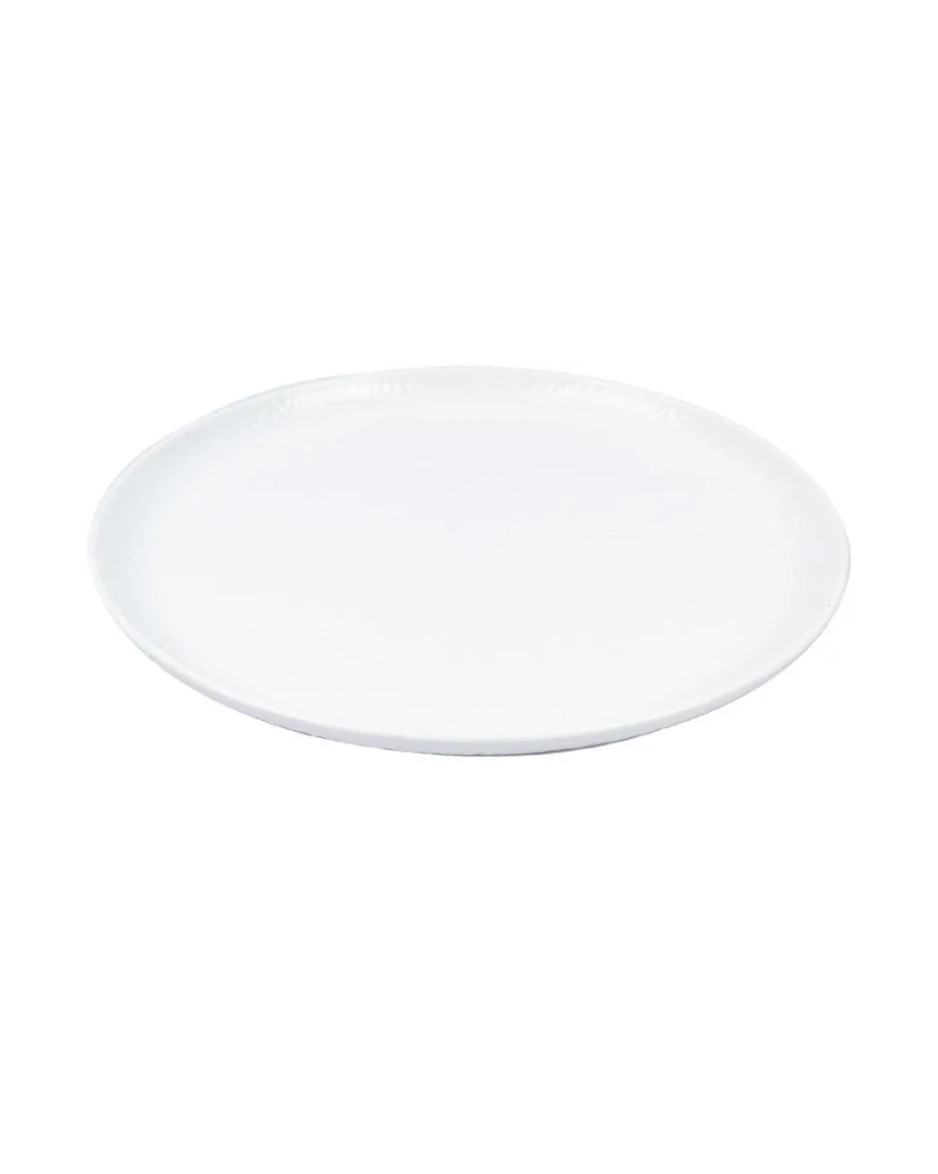Market99 Hammered Melamine Tableware White Glossy Finish Full Plates for Dining Table (Set Of 6, White)