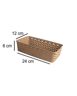 Market99 Medium Plastic Multipurpose Storage Basket ( Set Of 4, Solid Beige Colour)