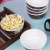 Market99 Melamine Tableware Glossy Finish Dual Glazed Soup Bowls for Dining Table (Set Of 6, 250 mL )