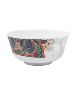 Market99 Melamine Tableware Glossy Finish Dual Glazed Soup Bowls for Dining Table (Set Of 6, 250 mL )