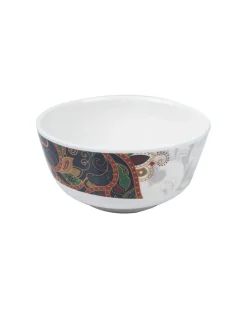 Market99 Melamine Tableware Glossy Finish Dual Glazed Soup Bowls for Dining Table (Set Of 6, 250 mL )