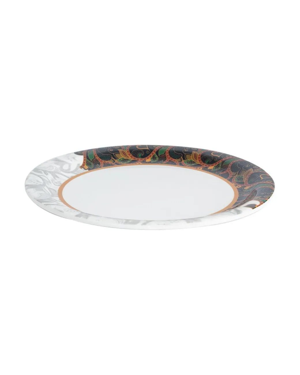 Market99 Melamine Tableware Dual Glazed Quarter Plates for Dining Table (Set Of 6)
