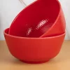 Market99 Melamine Tableware Red Serving Bowls for Dining Table (Set Of 2, 1300mL )