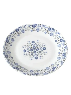 Market99 Melamine Tableware Glossy Floral Finish Quarter Plates for Dining Table (Set Of 6)