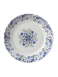 Market99 Melamine Tableware Glossy Floral Finish Quarter Plates for Dining Table (Set Of 6)