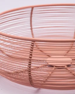 Market99 Metal Wire Countertop Fruit Basket for Home & Kitchen - Peach Colour, Iron
