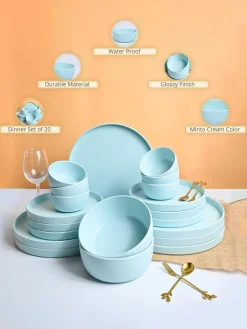 Market99 Minto Blue Sparkle Dinner Set