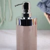 Market99 340mL Refillable Soap Dispenser With Silver Pump & Brown Soap Holder