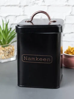 Market99 Namkeen Jar with Lid - (Black, 1900mL)